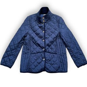 Spruce & Market Size XL extra large navy blue quilted button up jacket